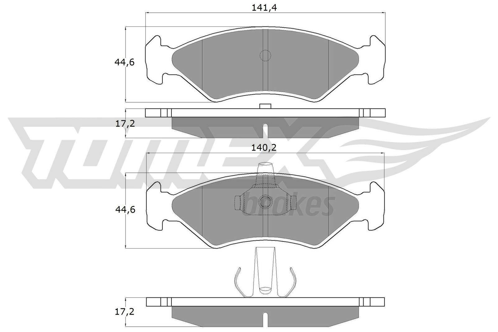 Sada brzdových platničiek kotúčovej brzdy TOMEX Brakes